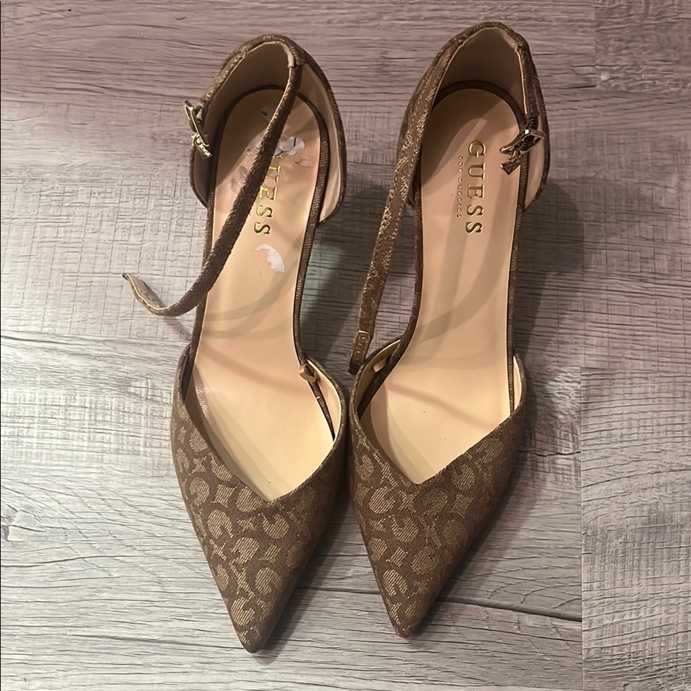 Guess Tan Patterned Women's Heels